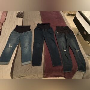 Lot of 3 women’s maternity jeans
